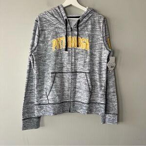 New Era Gray and Yellow Women's Hoodie